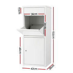Gardeon Parcel Letterbox Drop Box Package White