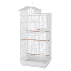 i.Pet 100cm Bird Cage Aviary Parrot Budgie White