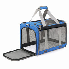 i.Pet Pet Carrier Bag Foldable Dog Cat Durable Crate Travel Cage Portable Car