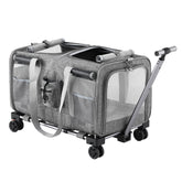 i.Pet Pet Carrier Swivel Wheels Foldable Cat Free Delivery