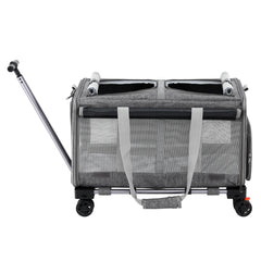 i.Pet Pet Carrier Swivel Wheels Foldable Cat Free Delivery