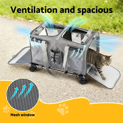 i.Pet Pet Carrier Swivel Wheels Foldable Cat Free Delivery
