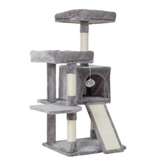 i.Pet Cat Tree 103cm Tower Scratching Post Scratcher Wood Condo House Trees Grey