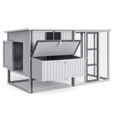 i.Pet Chicken Coop 219cm Rabbit Hutch Poultry Cage Outdoor Enclosure Wood