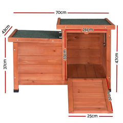i.Pet Outdoor Cat House Rabbit Hutch Wooden Shelter Indoor Cat House Outdoor Condo Small Enclosure