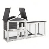 i.Pet Chicken Coop Rabbit Hutch Extra Large Wooden Run Cage House With Run Cage