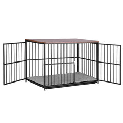 i.Pet Extra Large Dog Crate Furniture 107cm Dog Cage Puppy Pet Wooden Black