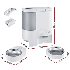 i.Pet Automatic Pet Feeder Water Dispenser 2-in-1 Smart WiFi Dog Cat Food 4L