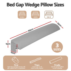Giselle King Bed Wedge Pillow For Headboard, Close Gap And Stop Pillows Sliding