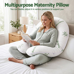 Giselle Bedding Pregnancy Pillow for Side Sleepers C-Shaped Body Pillow with