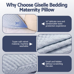 Giselle Bedding Cooling Pregnancy Pillow Adjustable Maternity Pillow for