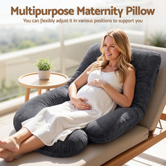 Giselle Bedding Pregnancy Pillow G-Shaped Full Body Pillow for Back and Belly
