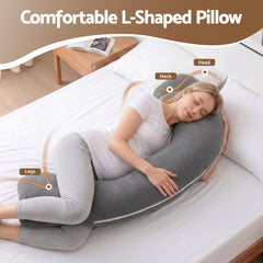 Giselle Bedding Pregnancy Pillow for Side Sleeping L-Shaped Maternity Body