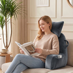 Giselle Bedding Reading Pillow with Detachable Neck Roll & Armrests Sit Up