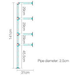 Artiss Floating DIY Pipe Shelf Metal Brackets Free Delivery
