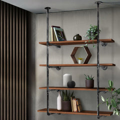 Artiss Floating DIY Pipe Shelf Metal Brackets Free Delivery