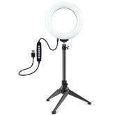 6.2 Usb Led Ring Light With 10 Modes & Desktop Tripod Mount - Black-1915196489039220737