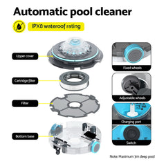 Aqua Buddy Robotic Pool Cleaner Automatic Vacuum Robot Swimming Cordless
