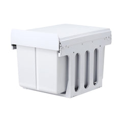 Cefito Pull Out Bin Kitchen Triple Slide Garbage Rubbish Bins Basket White 31L