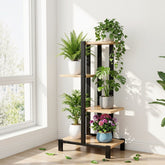 Artiss 4 Tiers Plant Stand Metal Flower Pots Shelf Indoor Outdoor Garden Home - Free Delivery