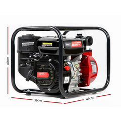 Giantz Petrol Water Pump, 2" 7HP Max High Flow Transfer Fire Fighting Pumps Rain