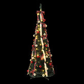 Jingle Jollys Pop Up Christmas Tree Pre Decorated Artificial Christmas Tree