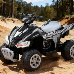 Rigo Kids Ride On Car ATV Quad Motorbike Electric Outdoor Toys 12V Black
