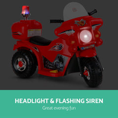 RIGO Kids Electric Ride Police Motorcycle Motorbike Free Delivery