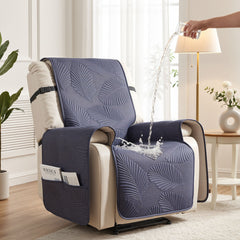 Artiss Quilted Recliner Chair Covers Water Repellent Recliner Slipcovers Grey