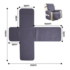 Artiss Quilted Recliner Chair Covers Water Repellent Recliner Slipcovers Grey