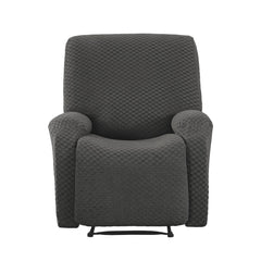 Artiss Recliner Chair Covers with Storage Side Pockets Grey Fabric