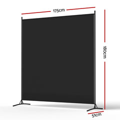 Artiss Room Divider Screen 175x180cm Fabric Black Free Delivery