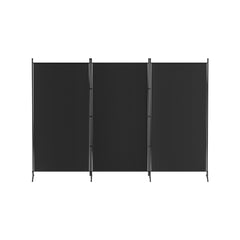 Artiss 3 Panel Room Divider Screen 260x180cm Fabric Black