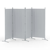 Artiss 4 Panel Room Divider Screen 345x180cm Fabric Grey