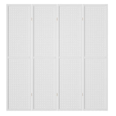 Artiss 4 Panel Room Divider Screen 164x170cm Pegboard White