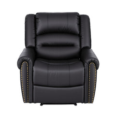Artiss Leather Manual Recliner Chair with USB Charge Port, Overstuffed Armchair