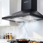 Devanti 600mm Range Hood 60cm Rangehood Black