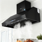 Devanti 1200mm Commercial BBQ Range Hood Dual Motor W/Remote Control Black