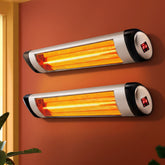 Devanti 2PCS Electric Radiant Strip Heater Indoor Outdoor Patio Remote Control