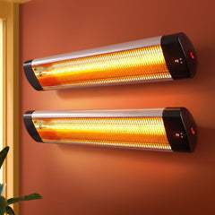 Devanti 2PCS Electric Radiant Strip Heater Outdoor Indoor Patio Infrared Heaters