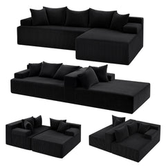 Artiss Modular Sectional Sofa Bed Convertible L-Shaped Couch with Deep Seat for Living Room