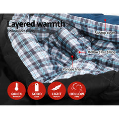 Weisshorn Sleeping Bag Double Pillow Thermal Camping Outdoor Free Delivery