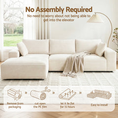Artiss 3 Seater Modular Sofa Bed Sectional Boneless Couches for Living Room