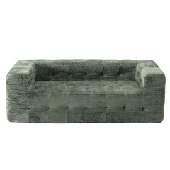 Artiss Comfort Boneless Sofa for Living Room Green Luxury Chenille
