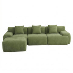 Artiss 300cm Modular Sofa Bed Comfort L-Shaped Sectional Boneless Couch Green