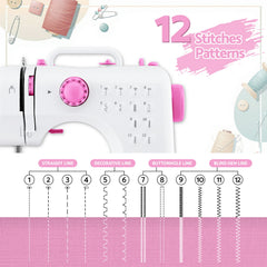 Devanti 12 Stitches Mini Sewing Machine Beginners Free Delivery