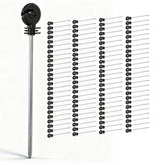 Giantz Electric Fence Ring Insulators 100 Piece Stand off Screw in Insulator Black