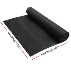 Instahut 90% Shade Cloth 1.83x20m Shadecloth Sail Heavy Duty Black
