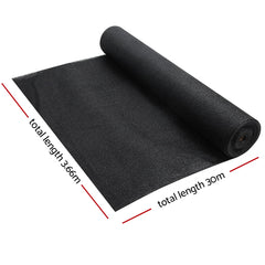 Instahut 70% Shade Cloth 3.66x30m Shade Cloth Sail Heavy Duty Shadecloth Garden Mesh Roll BK