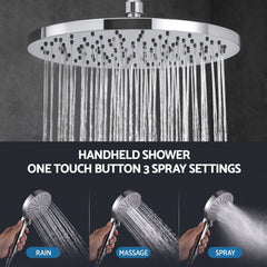 Cefito High-Pressure Shower Heads with Anti-burst 1.5m Hose & 304 S.S Rail